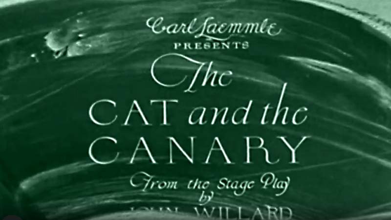 Public Domain Movie The Cat and the Canary, 1927 horror film