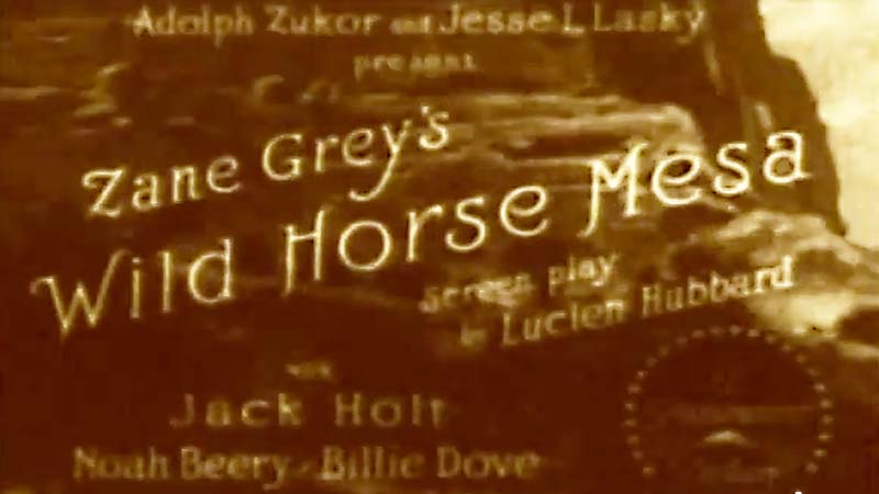 Digital Drive-In Public Domain Movie Wild Horse Mesa